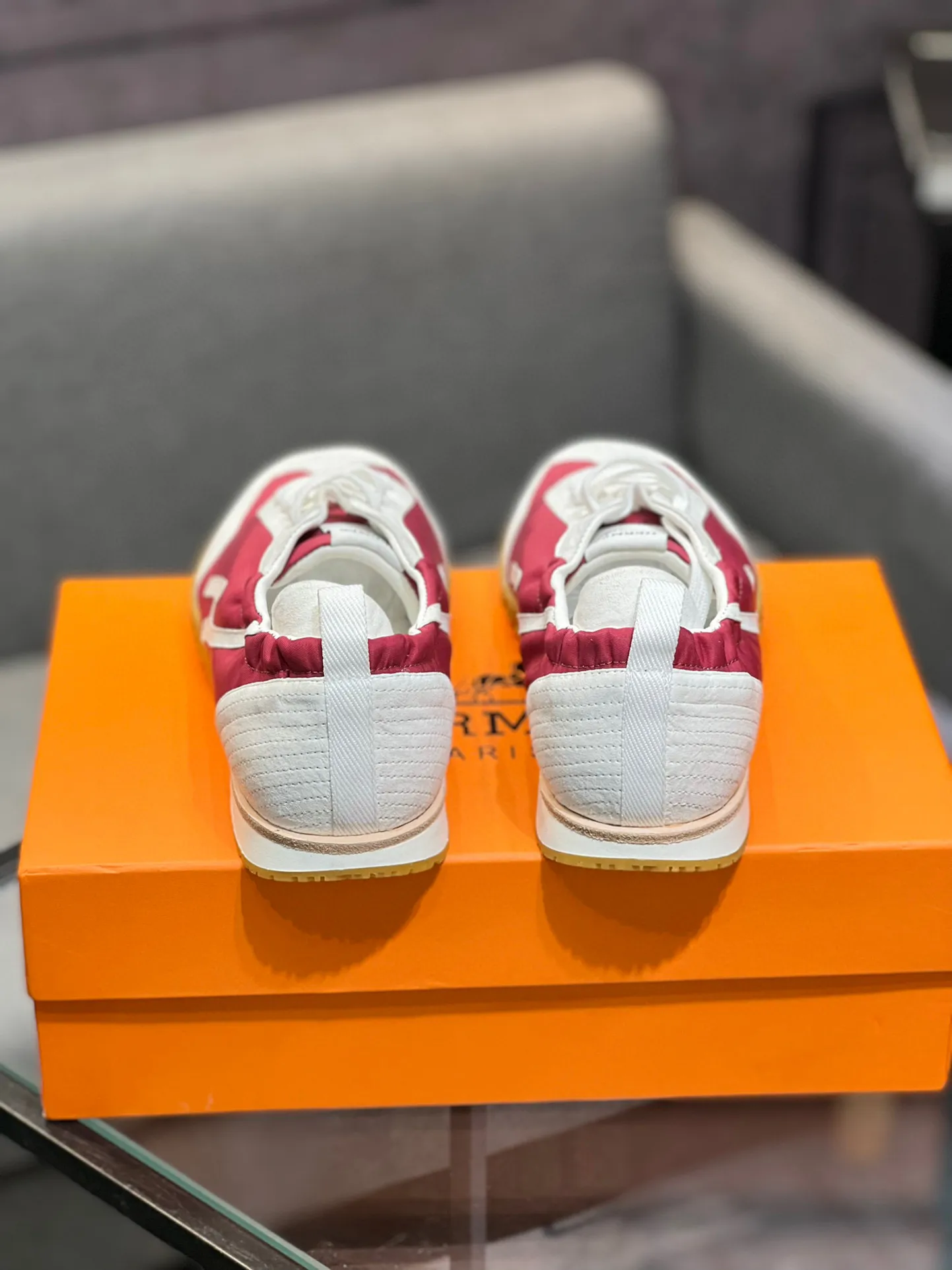 Men's shoes 💰660 [HERMES] Hermès - High-end quality original order 🔍🔍 - Upper: 🔝 cowhide suede splicing design - Inner lining: imported mixed sheepskin - Outsole: TPR foam · Rubber: two-color combined molding outsole - Super high quality control · Fine workmanship: highlighted (high-end, luxury, grade) -Size: 38-44 (45, 46, can be customized)
